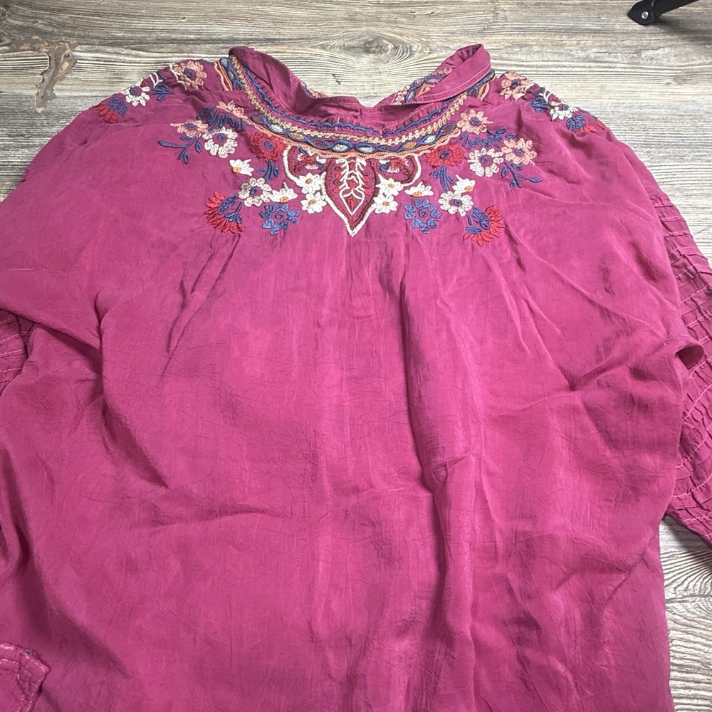 Stunning Johnny Was XL Aubrette Embroidered Top Boho Flowy‎ - Picture 7 of 9